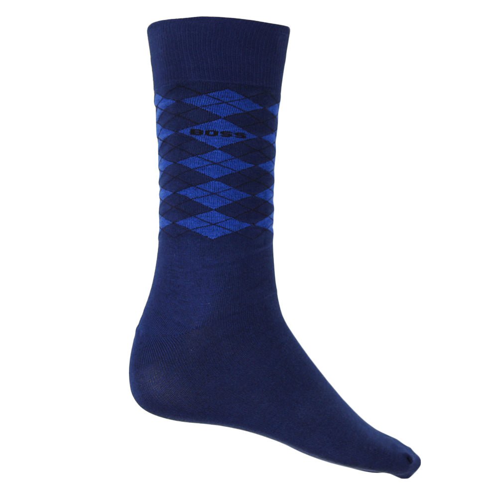 boss-mens-blue-argyle-ankle-socks