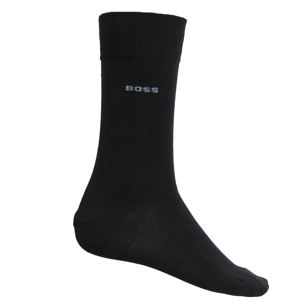 boss-cotton-socks-in-black-with-grey-logo