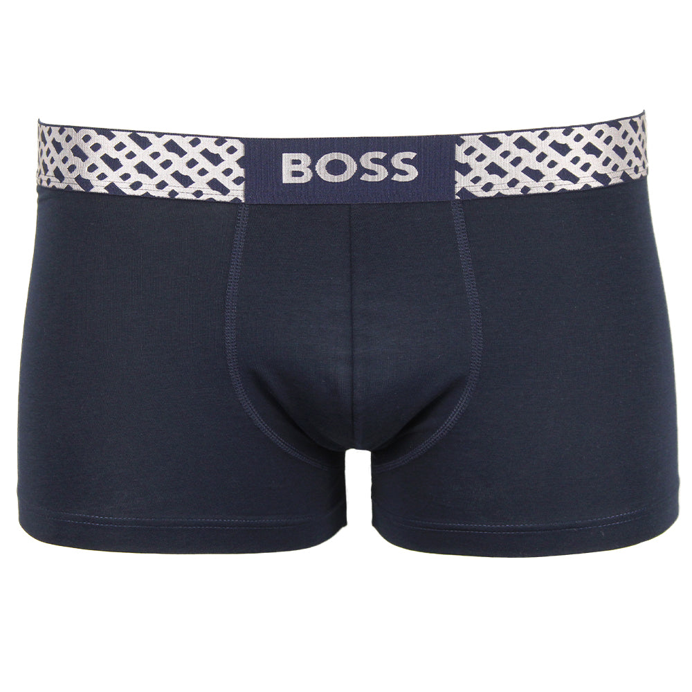 Boss boxer trunk silver and navy 25703