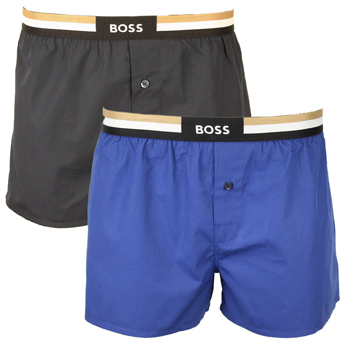 Boss 2 pack of boxer shorts blue and black product ID 25706 