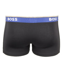 Black Boss boxers with blue waistband part of 3 pack product code 25713 , back view