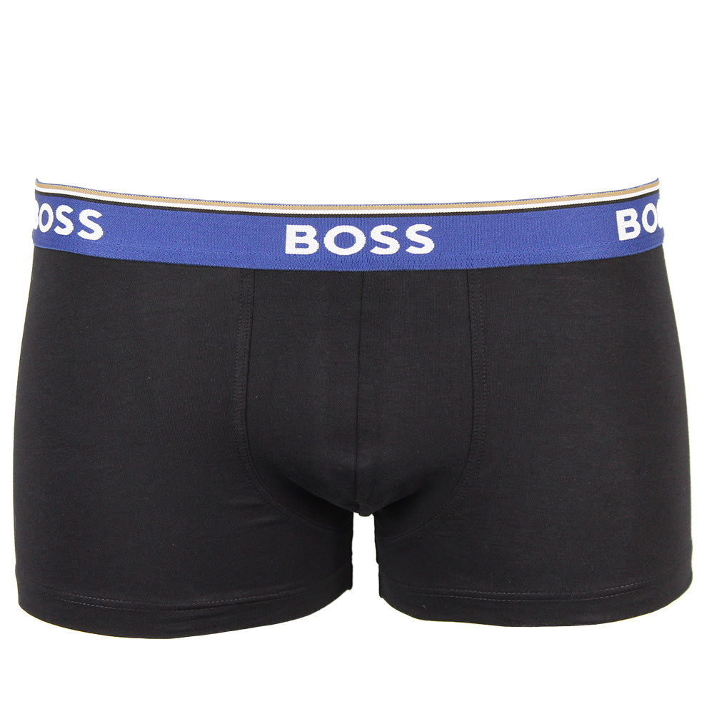 Black Boss boxers with blue waistband part of 3 pack product code 25713