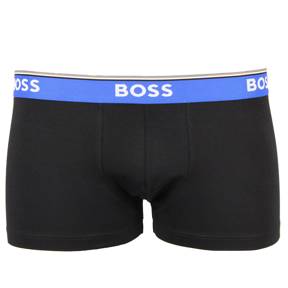 Black Boss boxers with light blue waistband part of 3 pack product code 25713