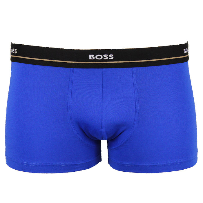 Part of product 25723 5 pack Boss boxer trunks, 1  bright blue with black waist band