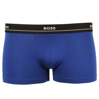 Part of product 25723 5 pack Boss boxer trunks, 1  mid blue with black waist band