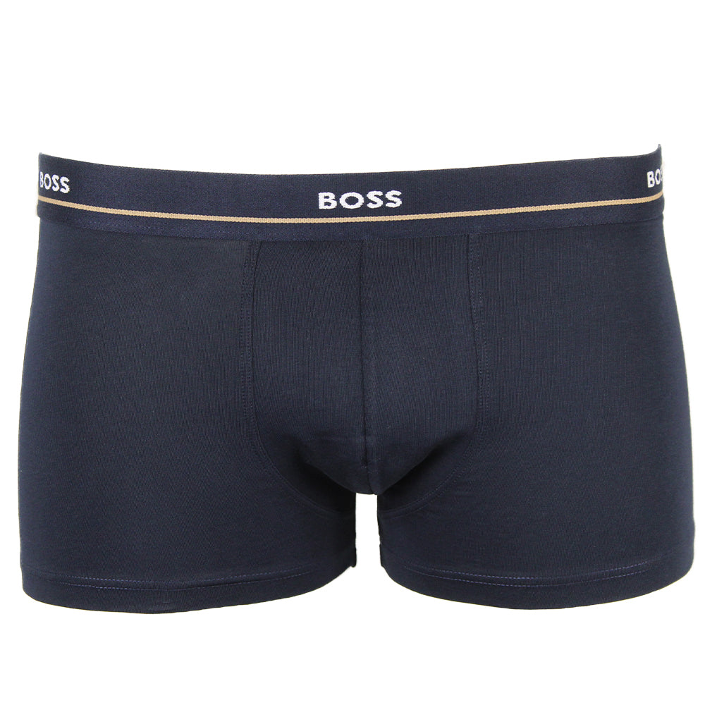 Part of product 25723 5 pack Boss boxer trunks, 1  Navy blue with black waist band