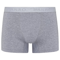 Hanro-2-Pack Cotton Essentials Boxer Trunks, Light Melange / Deep Navy-UNDERU