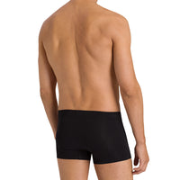 Hanro-2-Pack Covered Waistband Cotton Essentials Boxer Trunks, Black-UNDERU