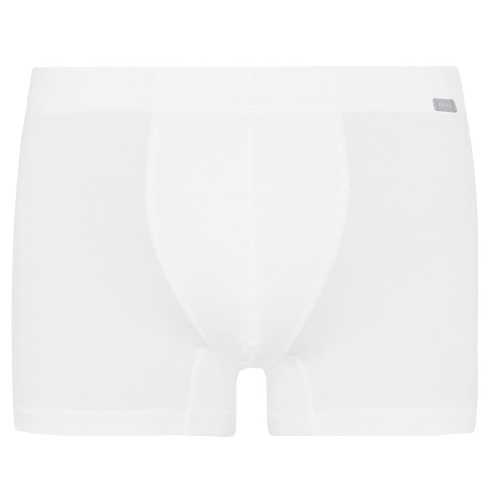 Hanro-2-Pack Covered Waistband Cotton Essentials Boxer Trunks, White-UNDERU