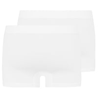 Hanro-2-Pack Covered Waistband Cotton Essentials Boxer Trunks, White-UNDERU