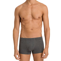 Hanro-2-Pack Covered Waistband Cotton Essentials Boxer Trunks, Coal Melange-UNDERU