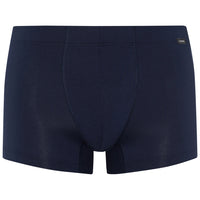 Hanro-2-Pack Covered Waistband Cotton Essentials Boxer Trunks, Light Melange / Deep Navy-UNDERU