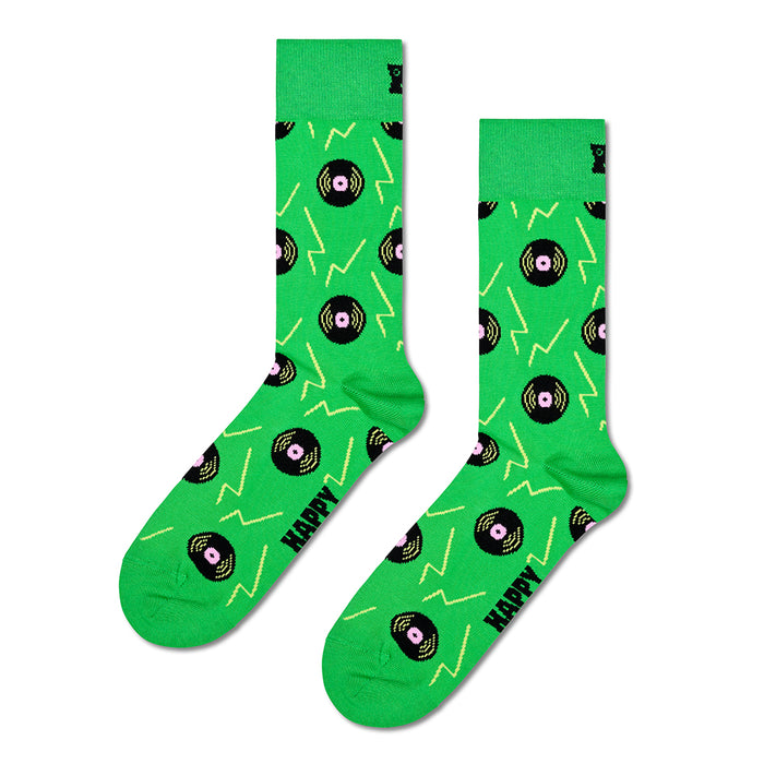 Happy Socks-Vinyl Socks, Green-UNDERU