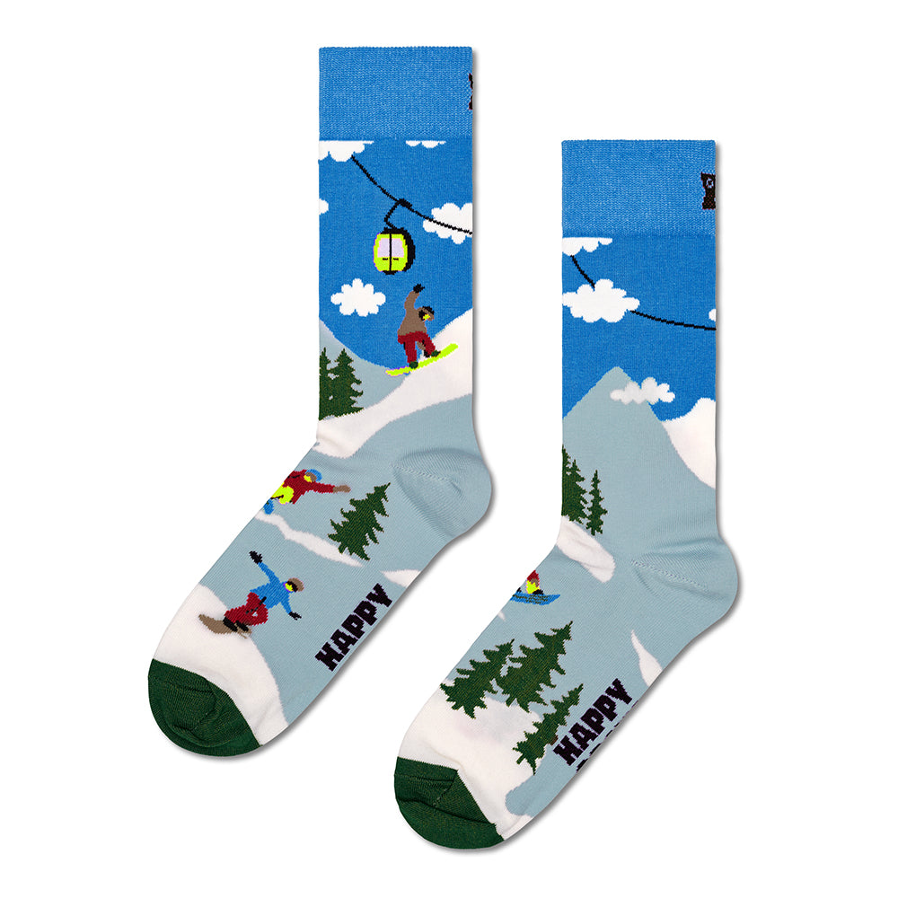 Happy Socks-Snowboard Socks, Blue-UNDERU