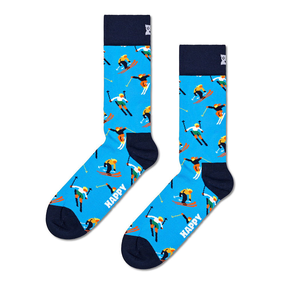 Happy Socks-Skiing Socks, Blue-UNDERU