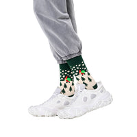 Happy Socks-Santa On The Way Socks, Dark Green-UNDERU