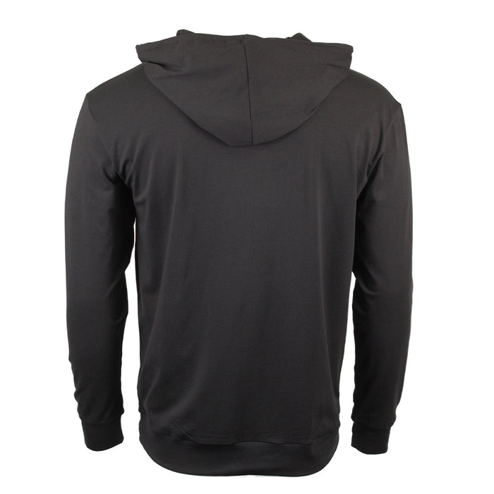 Hugo light weight hoodie in black, back view product code 25765