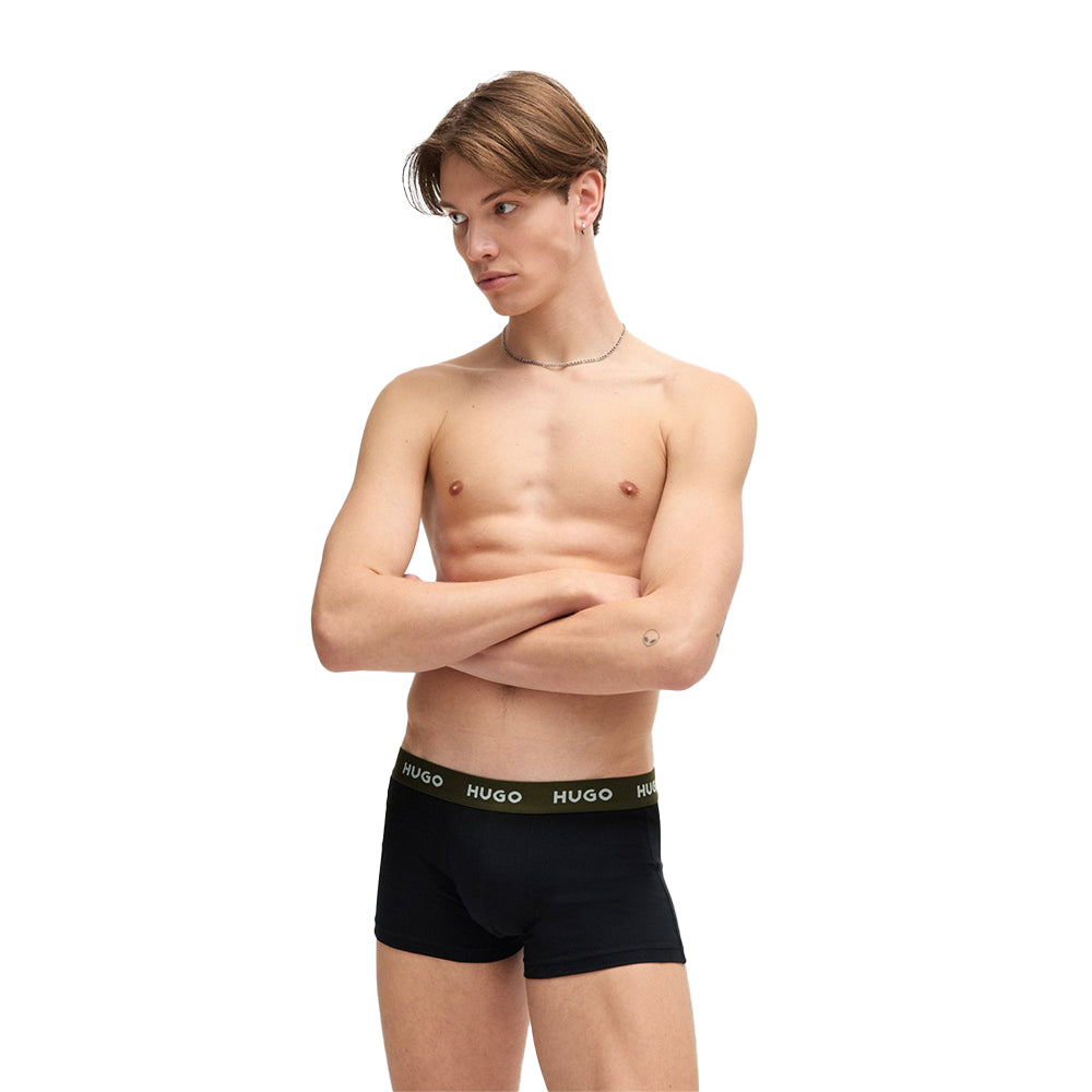 hugo-mens-boxer-trunks-black-front