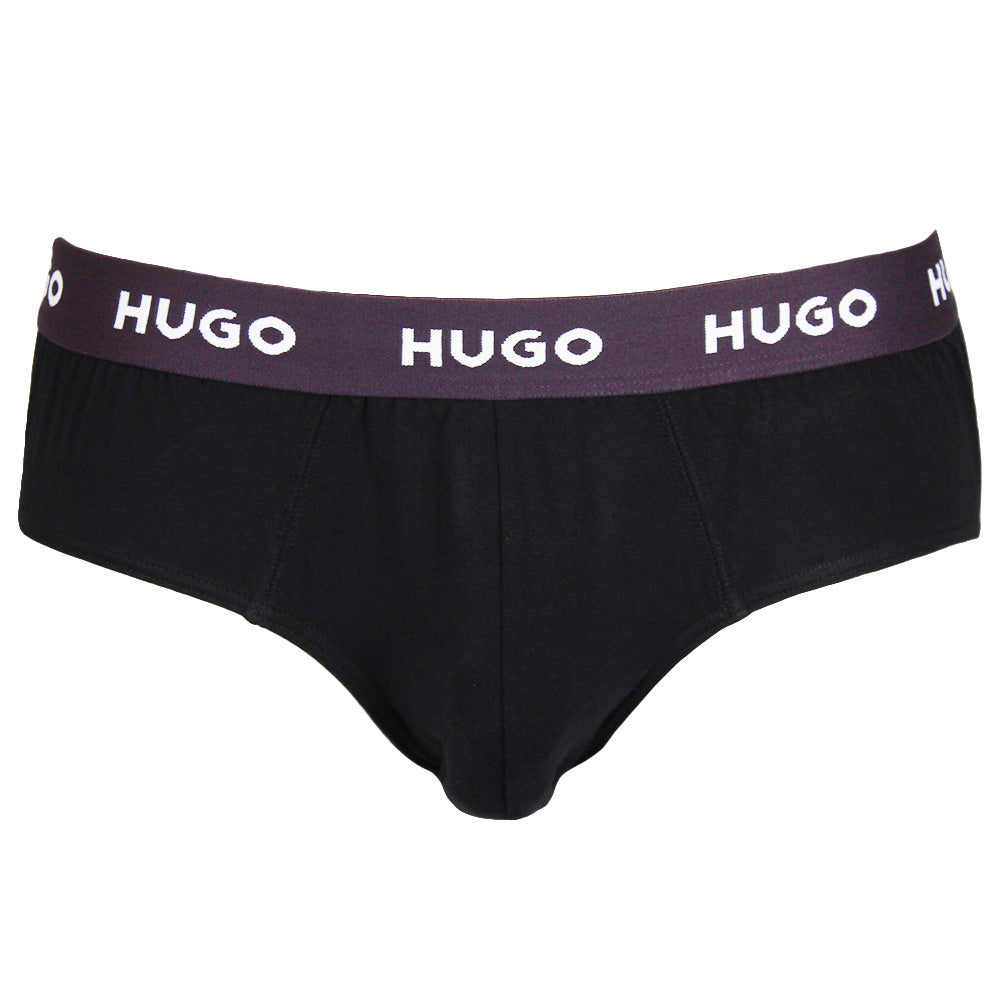 hugo-mens-briefs-black-with-logo-waist-purple