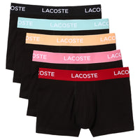 Lacoste-5-Pack Casual Boxer Trunks, Black/Multi-UNDERU