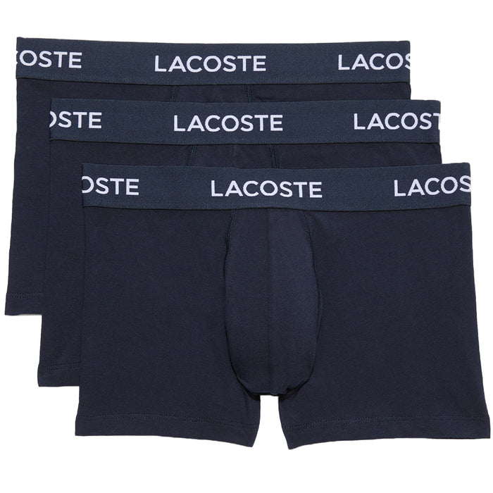 Lacoste-3-Pack Boxer Trunks, Navy-UNDERU