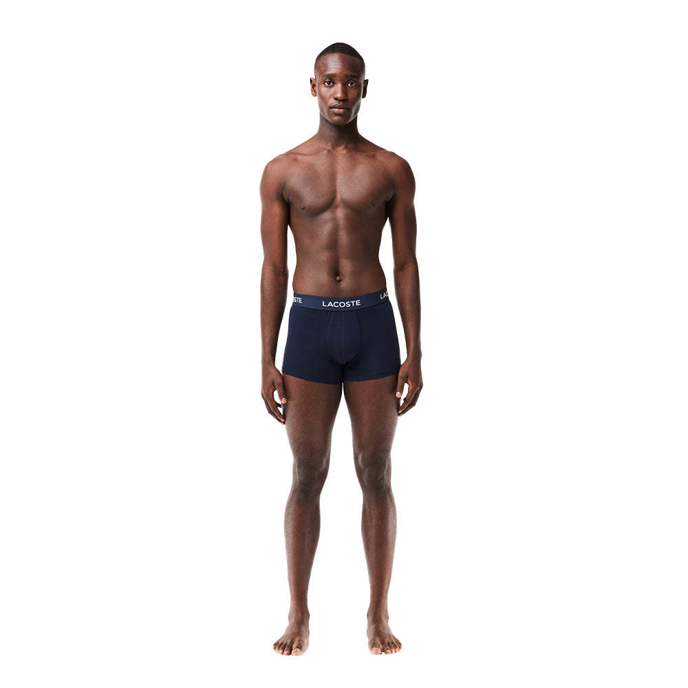 Lacoste-3-Pack Boxer Trunks, Navy-UNDERU