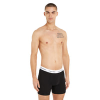 Calvin Klein-3-Pack Cotton Stretch Boxer Briefs, Black/Grey/White-UNDERU