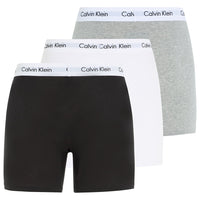 Calvin Klein-3-Pack Cotton Stretch Boxer Briefs, Black/Grey/White-UNDERU