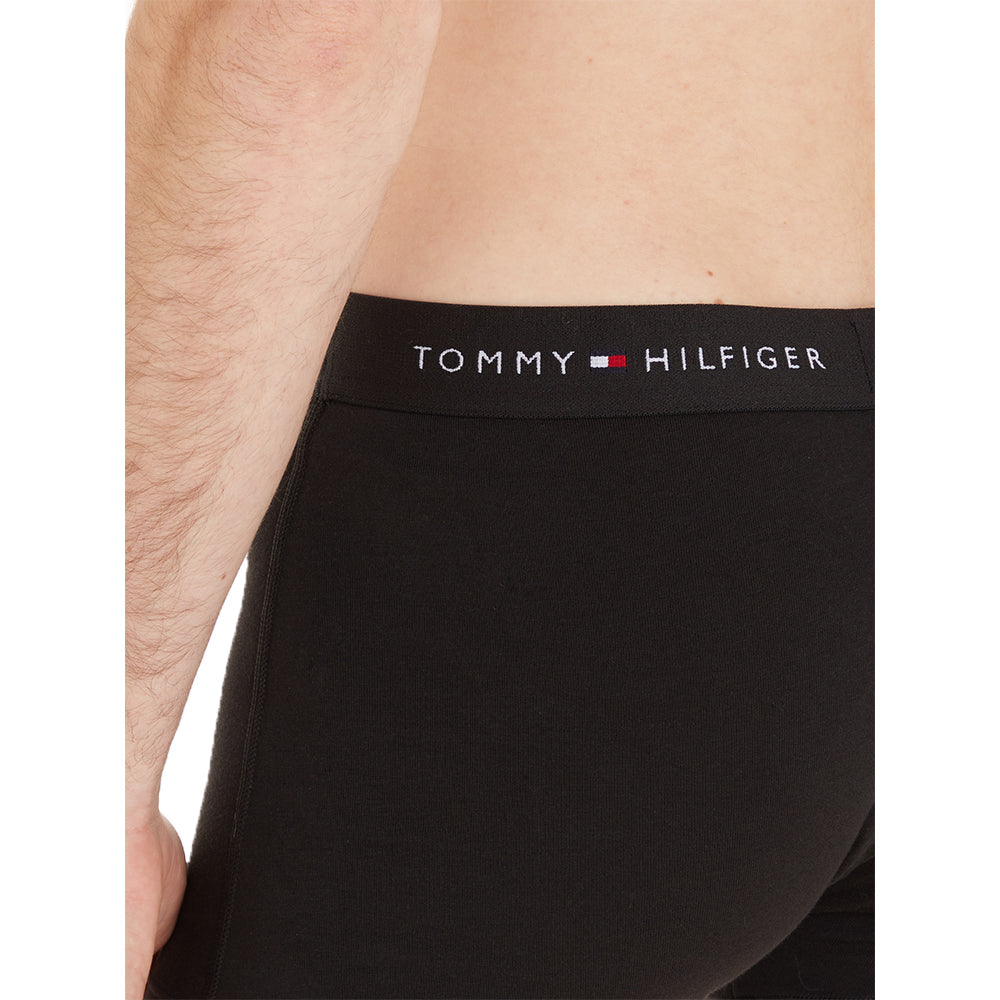 Tommy Hilfiger-3-Pack Signature Essential Logo Boxer Trunks, Black/Grey/White-UNDERU