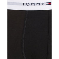 Tommy Hilfiger-3-Pack Signature Essential Logo Boxer Trunks, Black/Grey/White-UNDERU