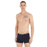 Tommy Hilfiger-3-Pack Recycled Essentials Stretch Boxer Trunks, Navy-UNDERU