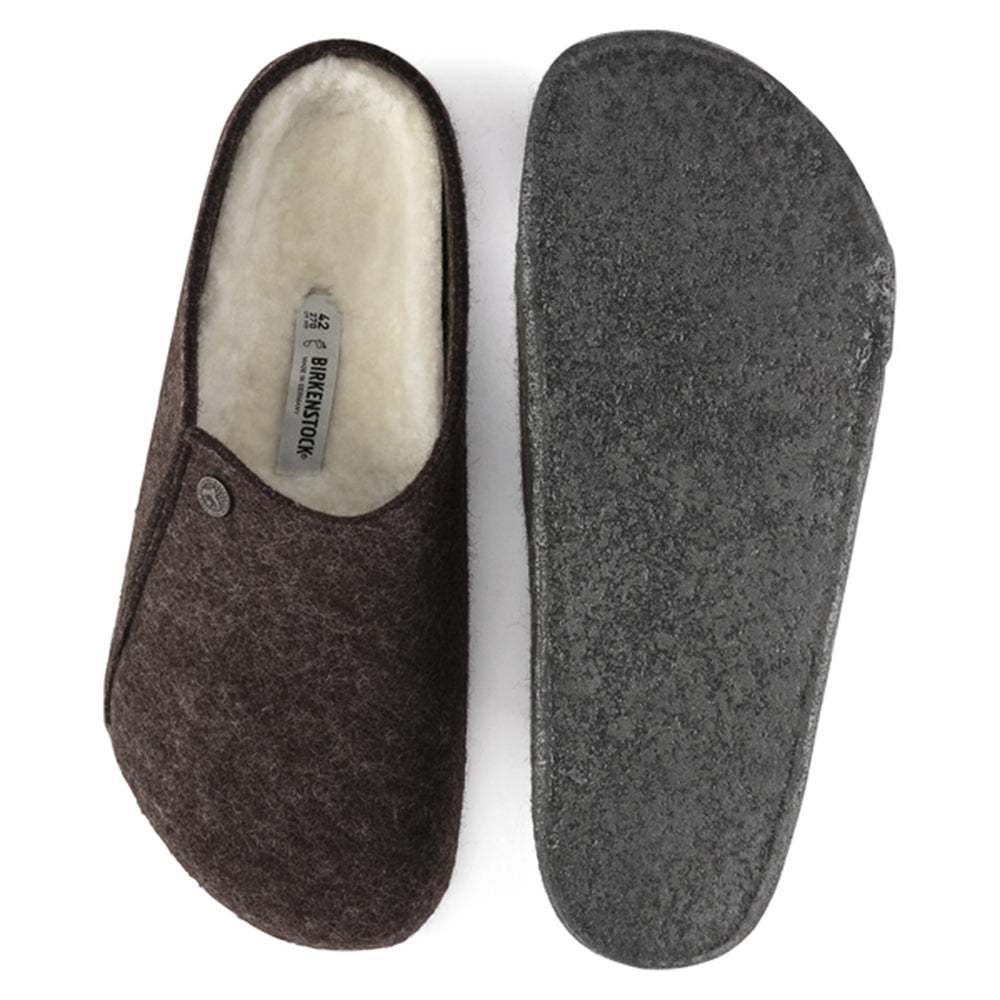 Birkenstock-Zermatt Shearling Felt Slipper, Mocha-UNDERU