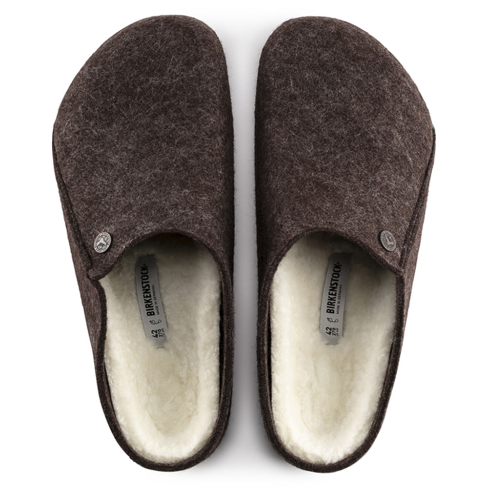 Birkenstock-Zermatt Shearling Felt Slipper, Mocha-UNDERU