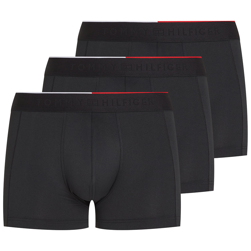 Tommy Hilfiger Men s 3 Pack Microfibre Boxer Trunks Black