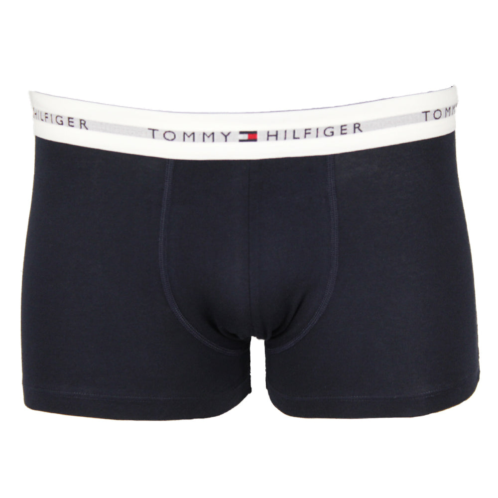 Tommy Hilfiger navy boxer trunk with white waistband