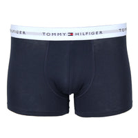 Tommy Hilfiger navy boxer trunk with pale blue waistband