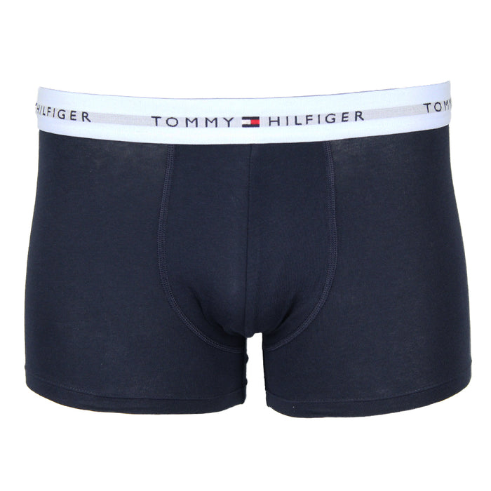 Tommy Hilfiger navy boxer trunk with pale blue waistband