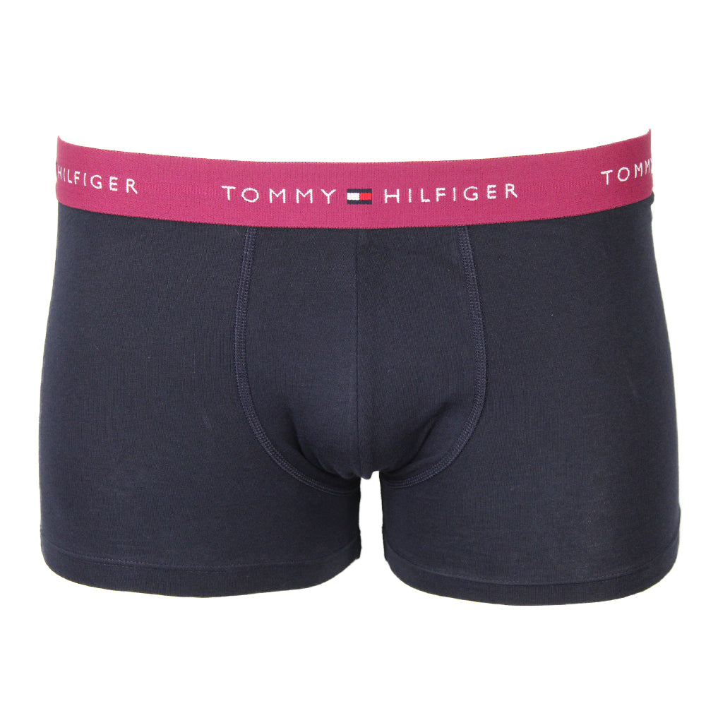 Tommy Hilfiger navy boxer trunk with pink waistband