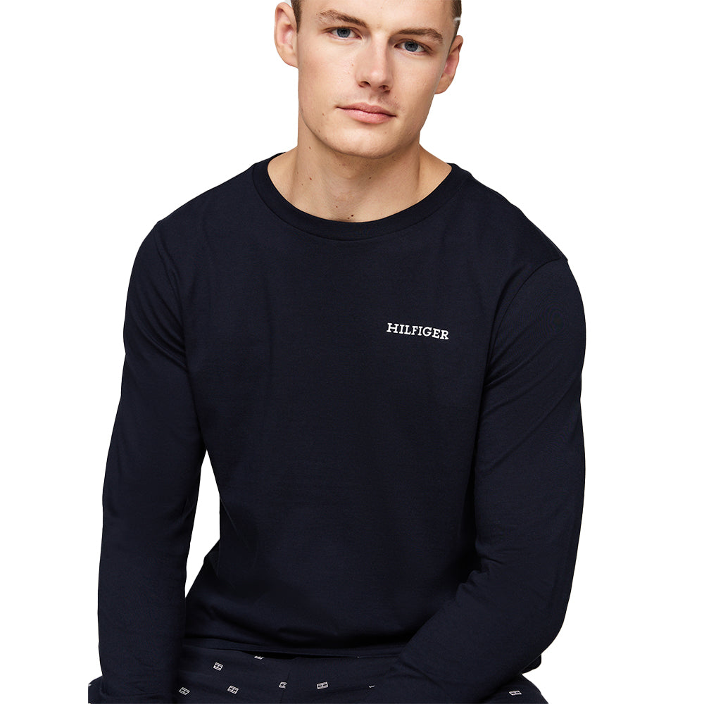 tommy-hilfiger-mens-navy-pyjama-top