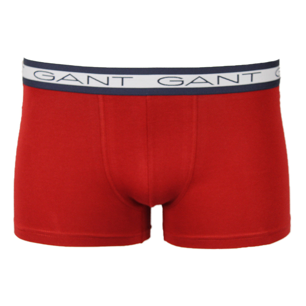 Gant red boxer trunk with stripe waistband