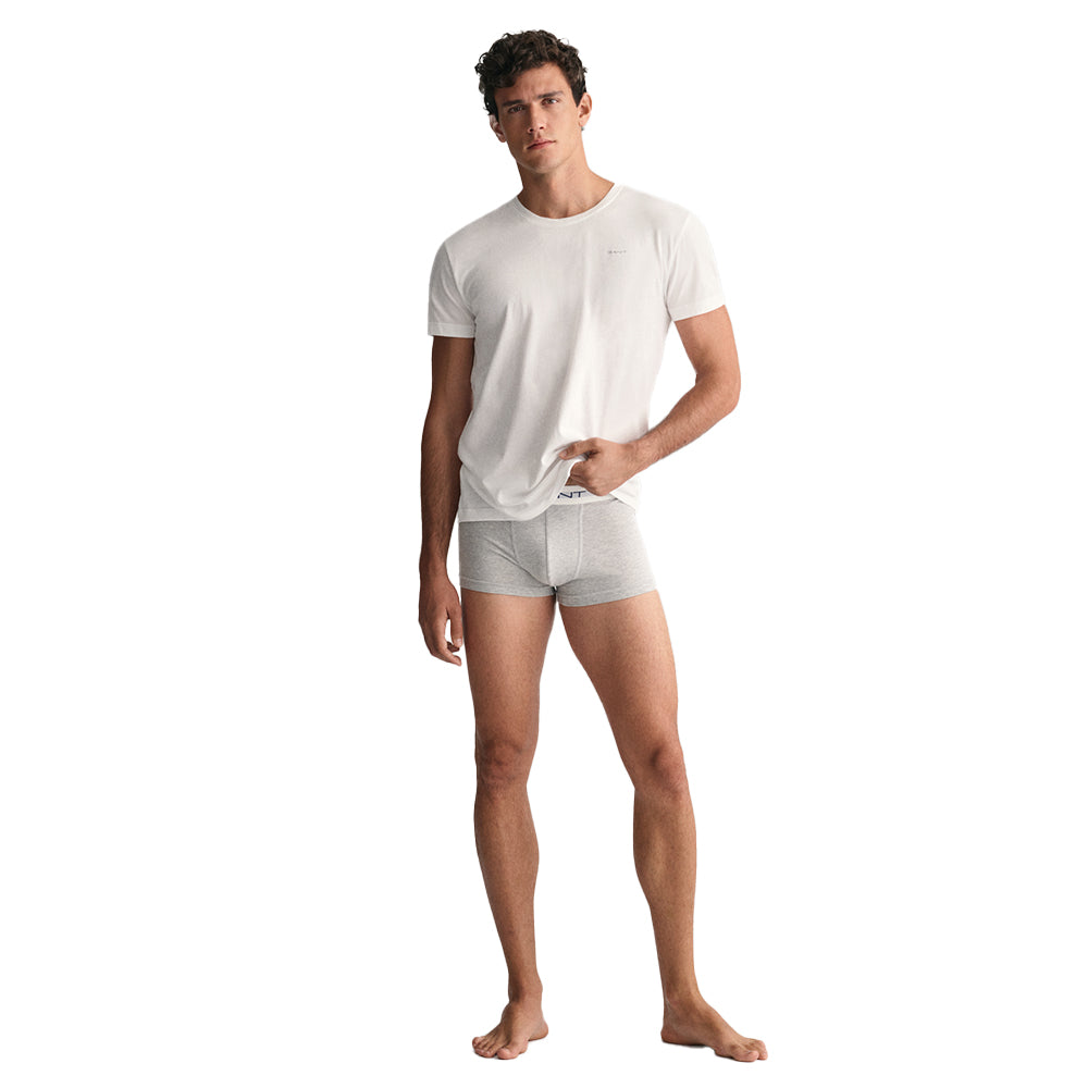 GANT-3-Pack Boxer Trunks, Grey Melange-UNDERU