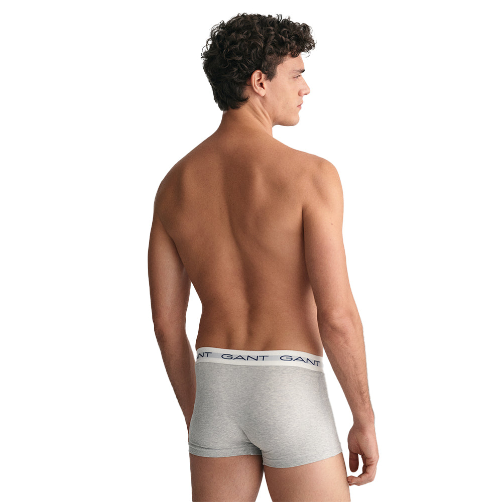 GANT-3-Pack Boxer Trunks, Grey Melange-UNDERU