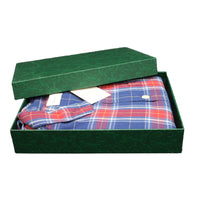 Gant pyjama set open gift box in a blue and red plaid design product code 27004