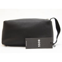 Back view of a Boss faux leather men's wash bag