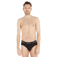 Calvin Klein-Cotton Stretch 3-Pack Briefs, Black-UNDERU