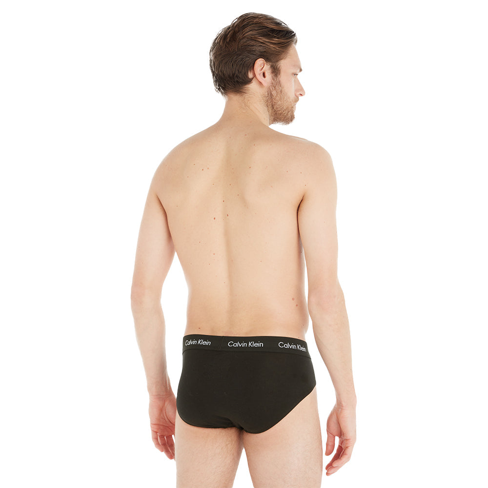 Calvin Klein-Cotton Stretch 3-Pack Briefs, Black-UNDERU