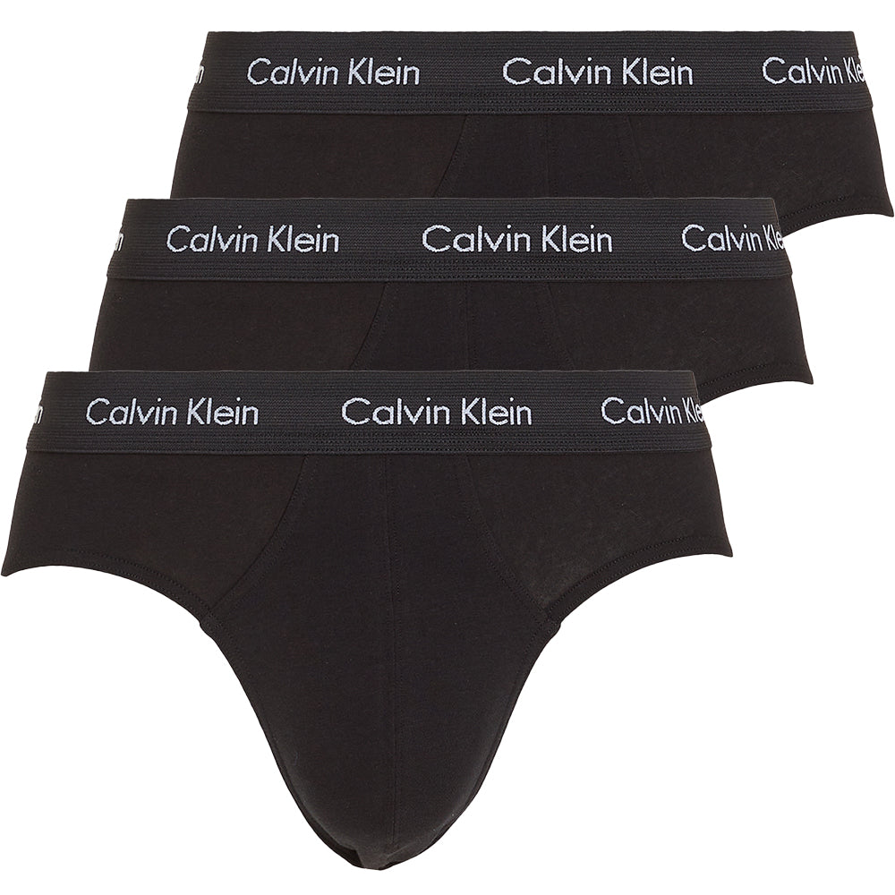 Calvin Klein Men's 3-Pack Cotton Stretch Briefs, Black