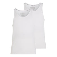 Calvin Klein-2-Pack Modern Cotton Lounge Tank Tops, White-UNDERU