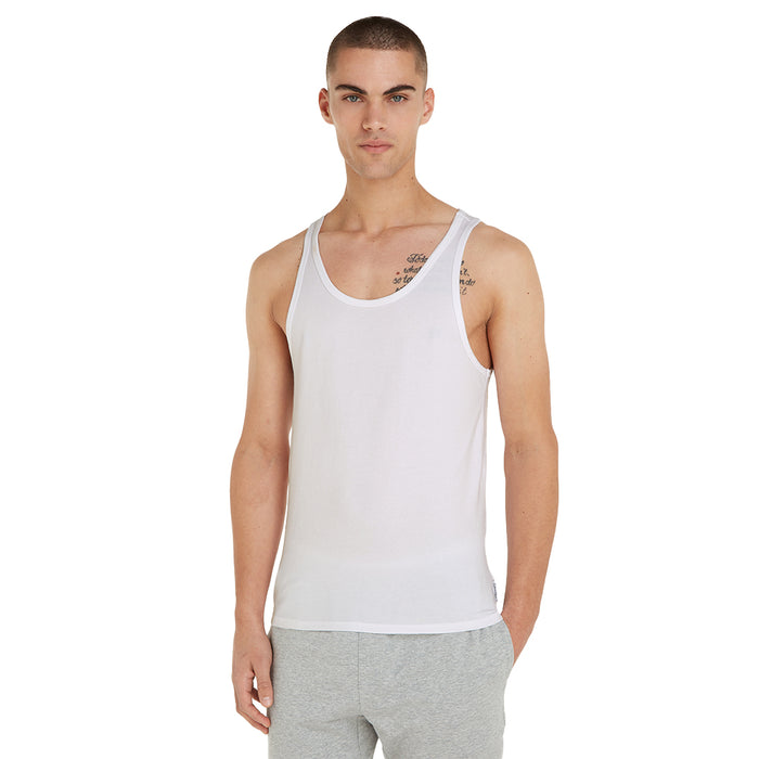 Calvin Klein-2-Pack Modern Cotton Lounge Tank Tops, White-UNDERU