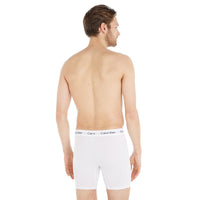 Calvin Klein-3-Pack Cotton Stretch Boxer Briefs, White-UNDERU